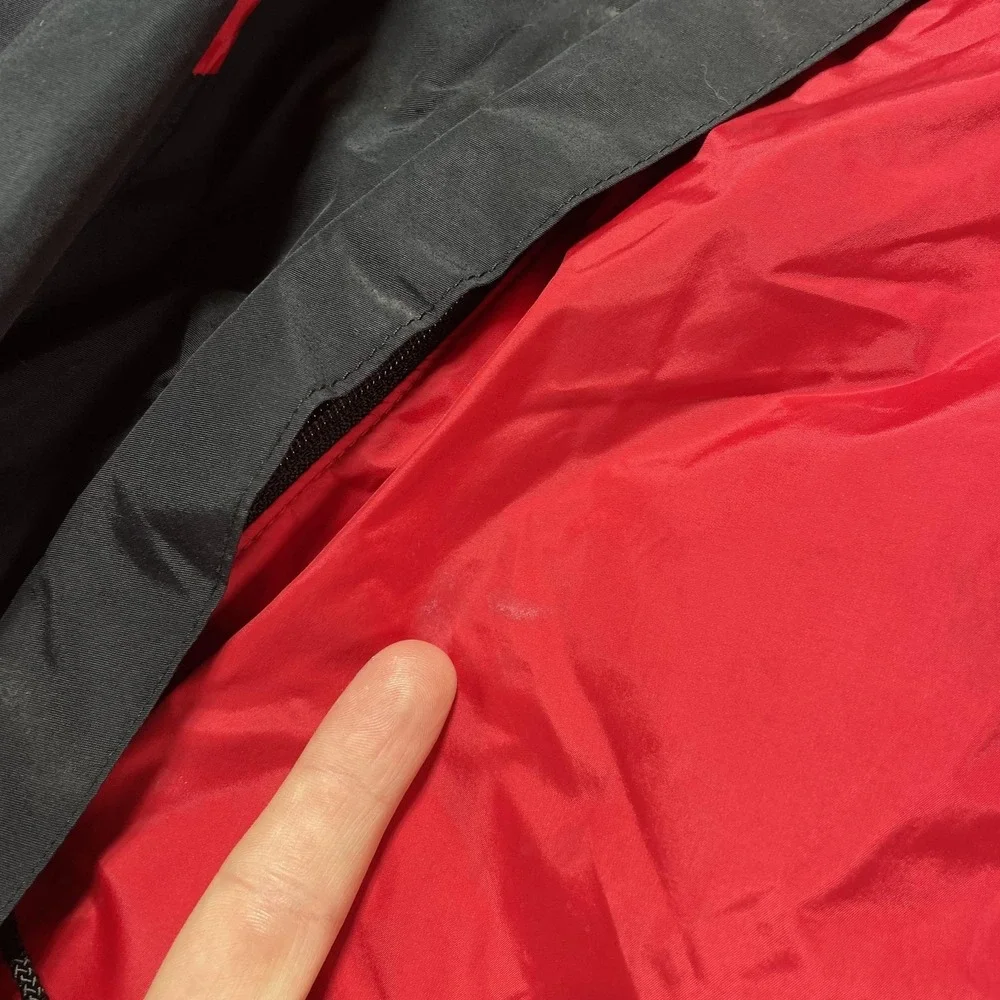 Vintage The North Face Jacket Mens Medium Red Black Gore-Tex Hooded Ski USA 90s